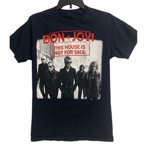 Bon Jovi This House Is Not For Sale Tour 2017 Graphic Band T-Shirt  Small‎ Black